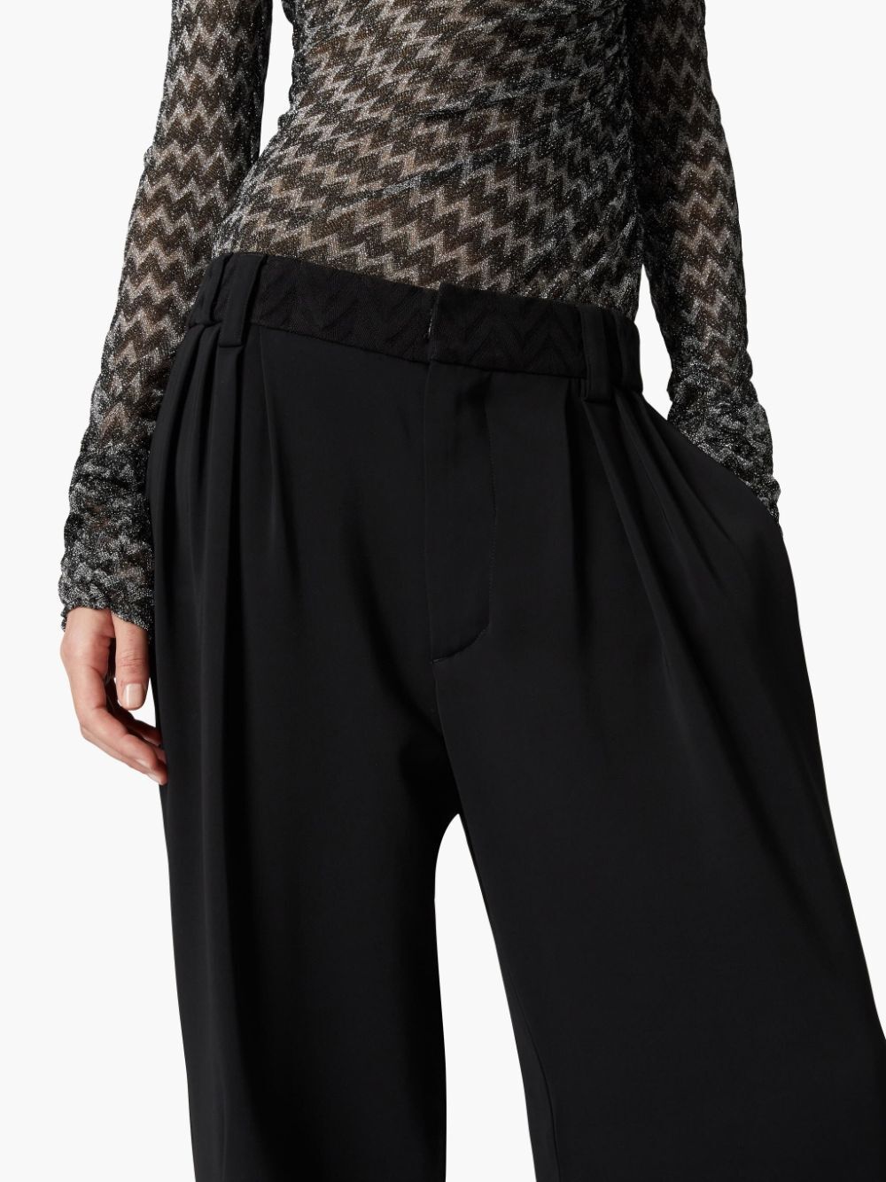 Missoni Dart-detailing Trousers In Black