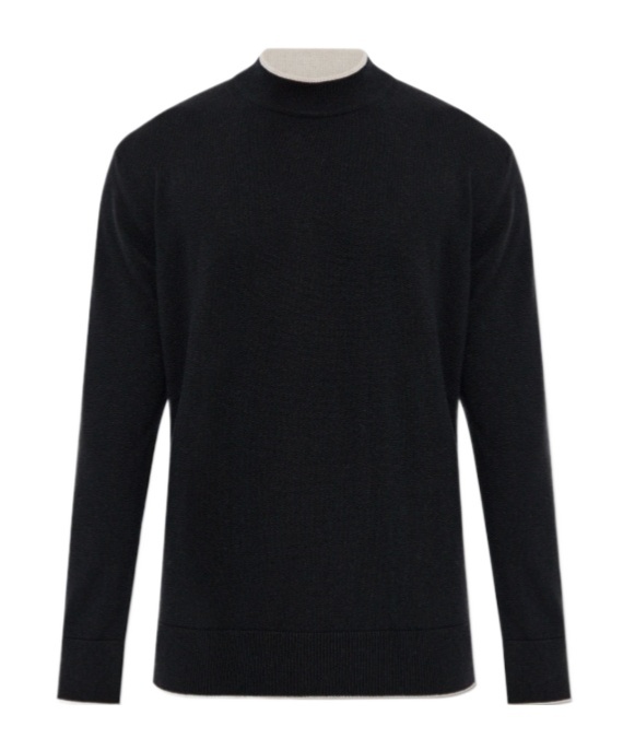 Eleventy High-neck Black Sweater