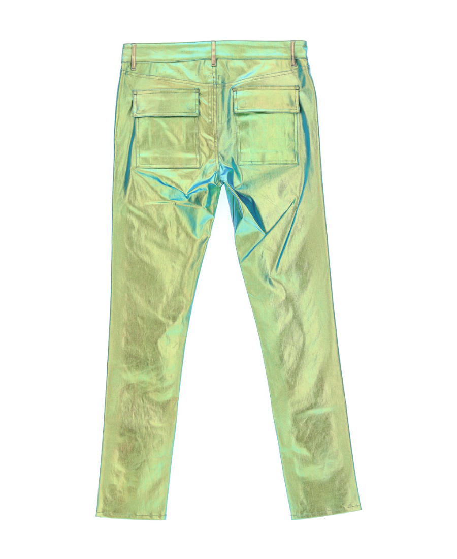 Rick Owens Metallic-effect Trousers In Green