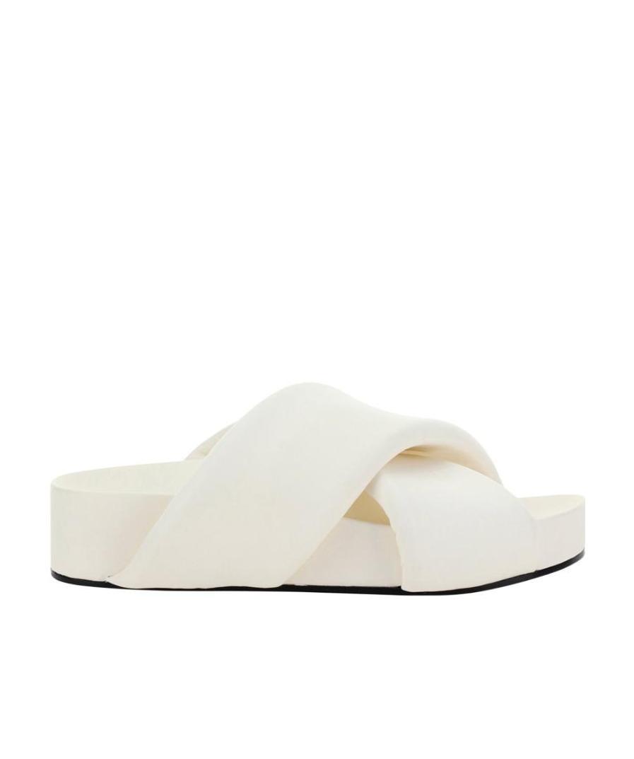 JIL SANDER CROSS-STRAP FLAT SANDALS