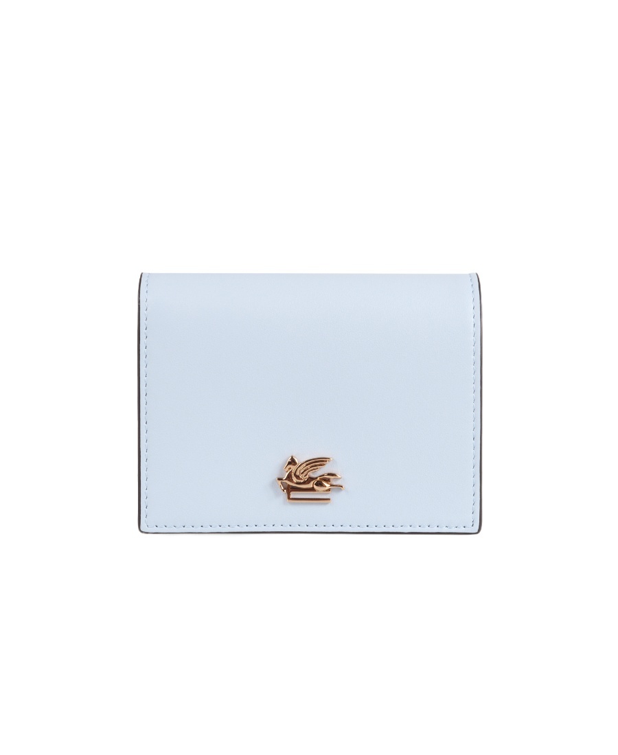 Etro Pegaso Plaque Bi-fold Wallet In Blue
