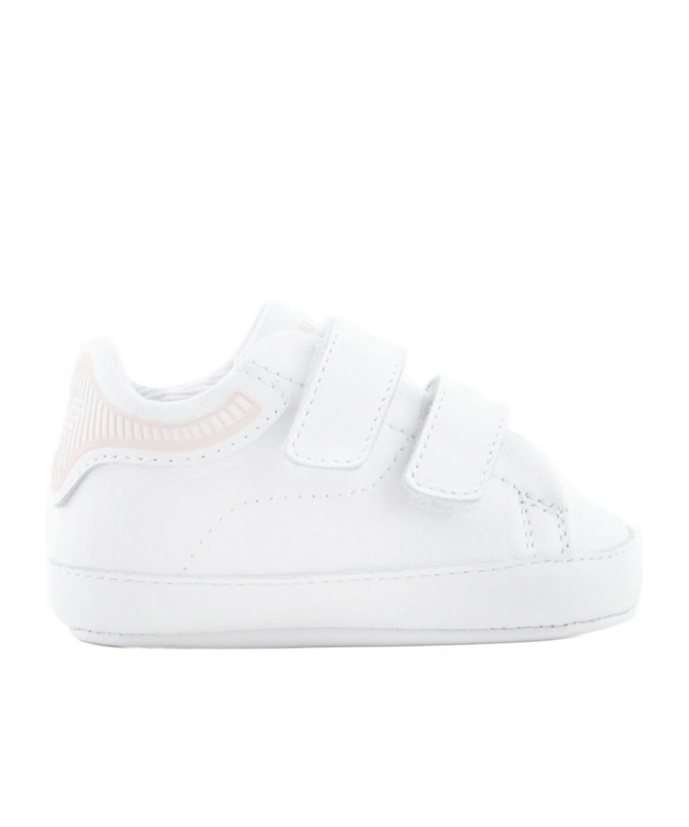 Emporio Armani Nappa-leather Sneakers With Strap