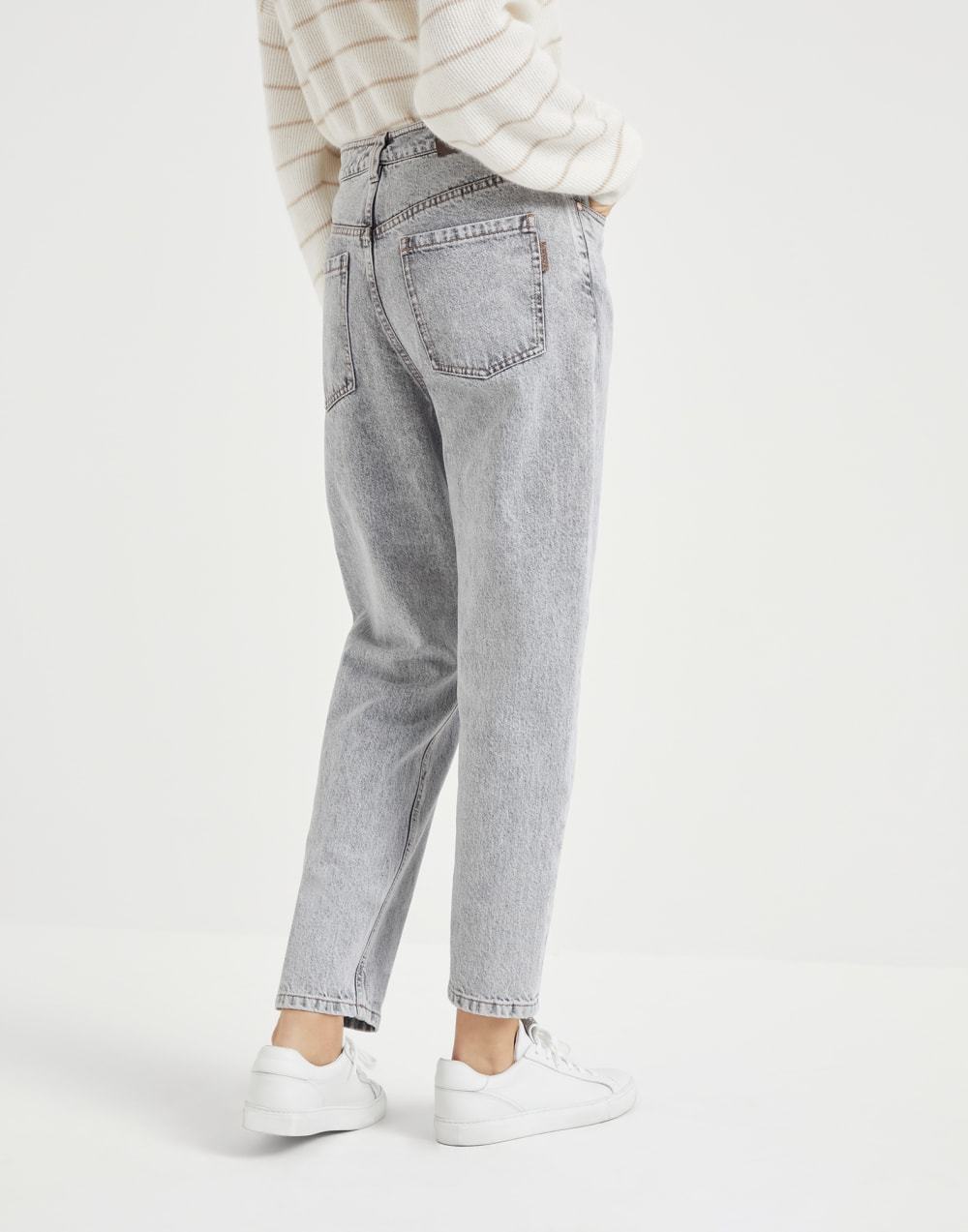 Brunello Cucinelli Straight-leg Mid-rise Jeans In Gray