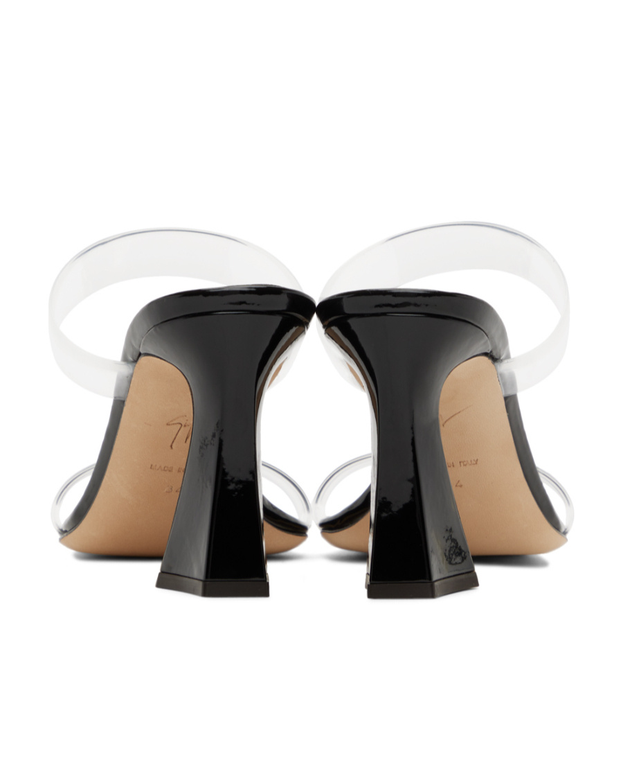 Giuseppe Zanotti Square-headed High-heeled Sandals In Black