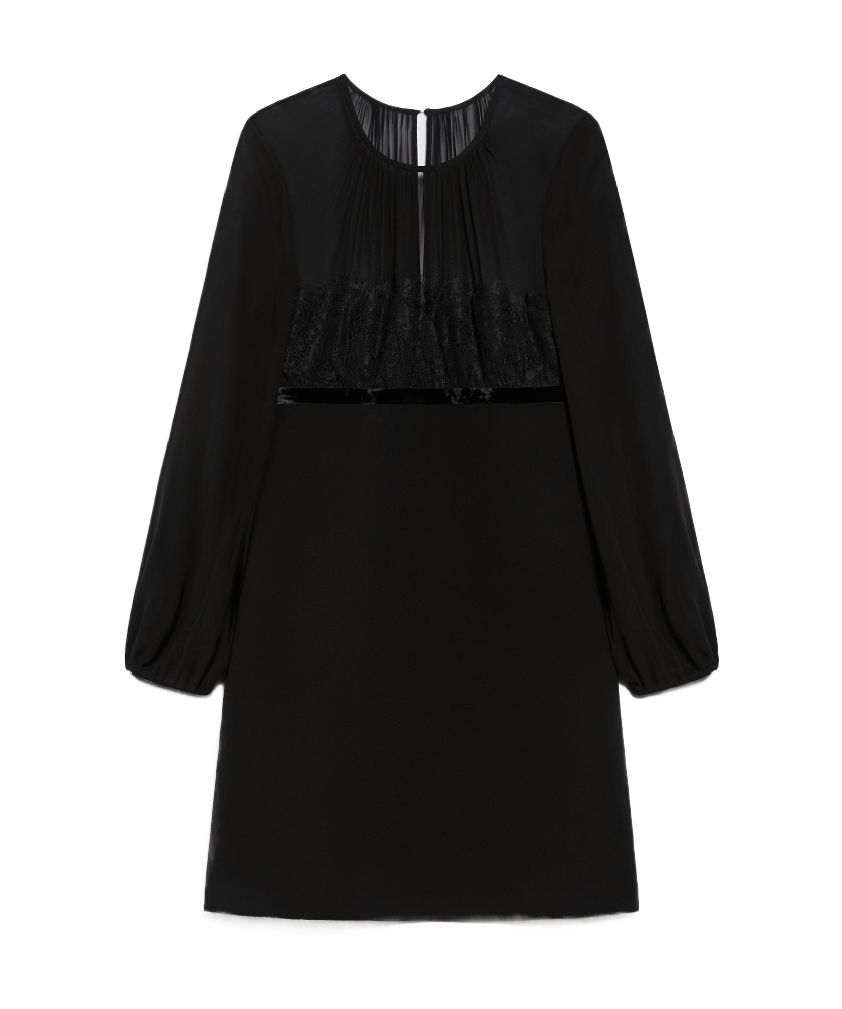 Max Mara Long-sleeved Dress In Black