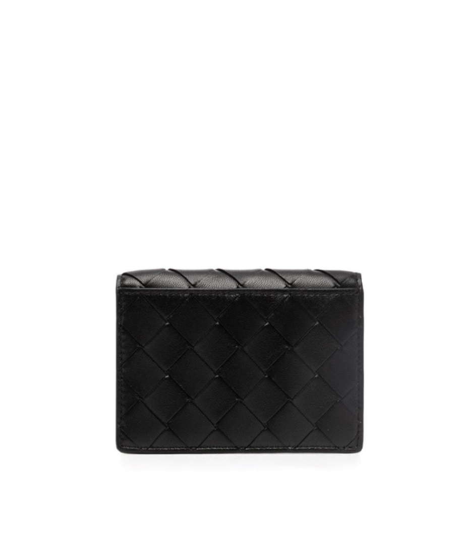 Bottega Veneta Intrecciato 15 Business Card Case In Black