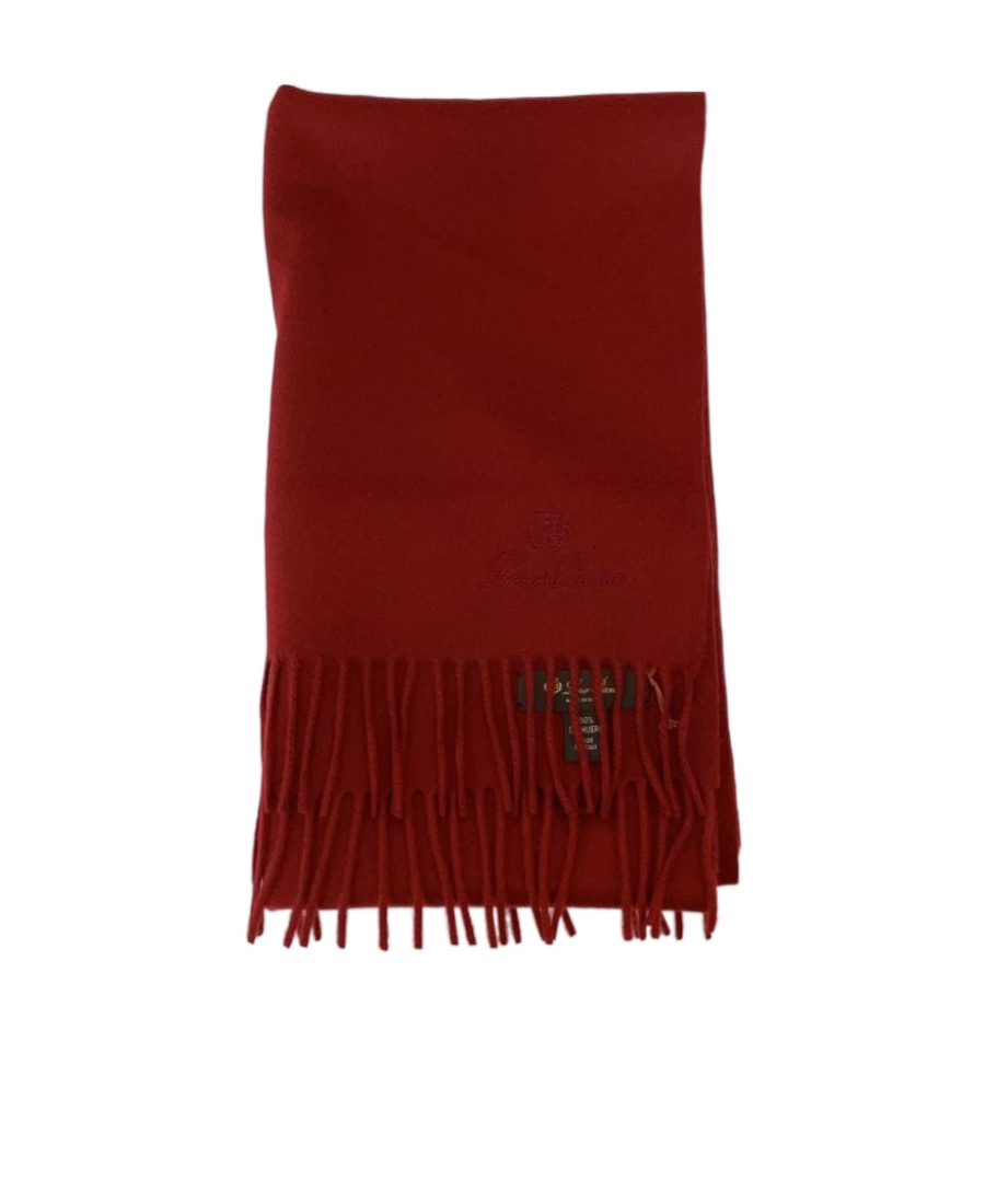 Loro Piana Grande Unita Fringed-edge Scarf In Red