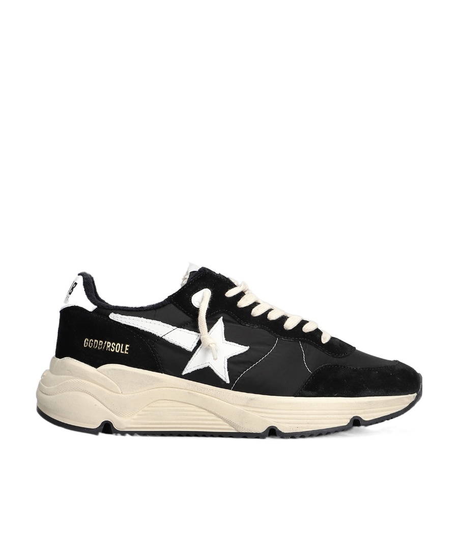 Golden Goose Men Running Sole Sneakers In Black