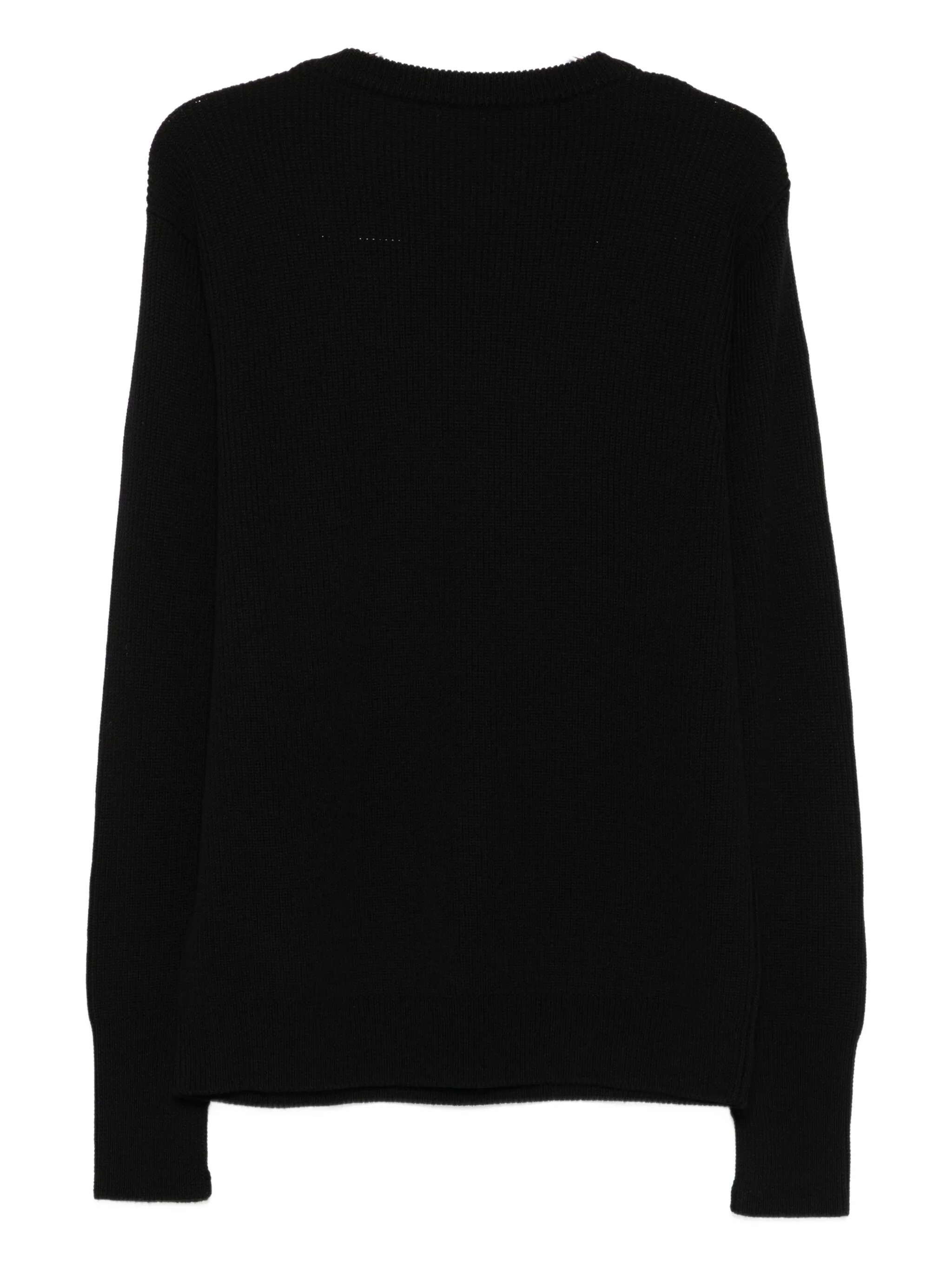 Barena Venezia Ribbed Crew-neck Sweater In Black