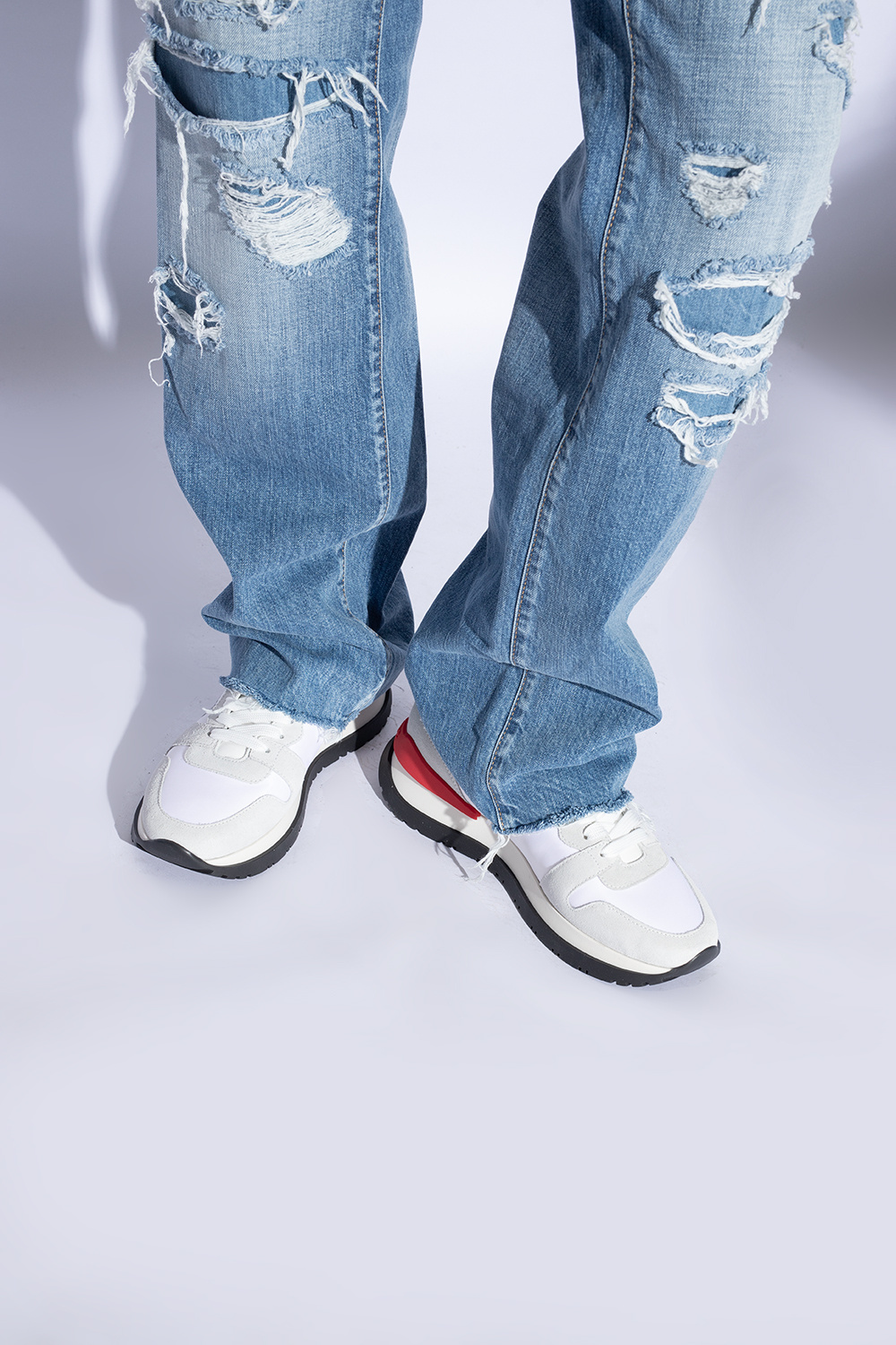 Dsquared2 Icon Running Panelled Sneakers In White