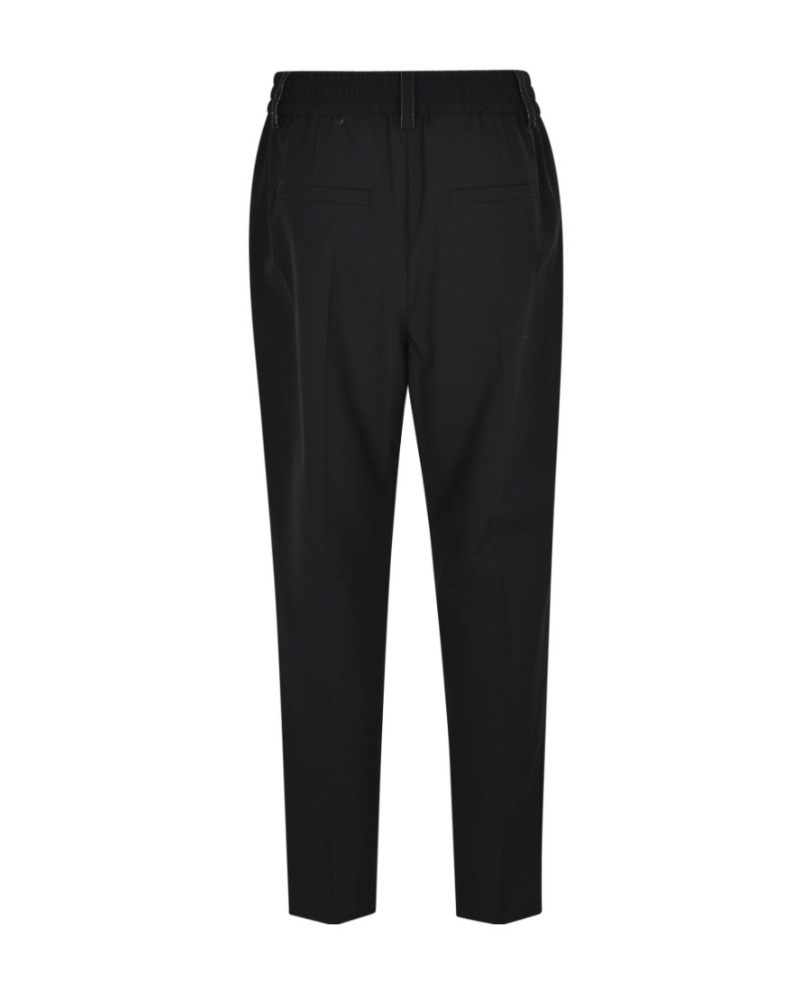 Shop Brunello Cucinelli High-waisted Tapered Trousers In Black