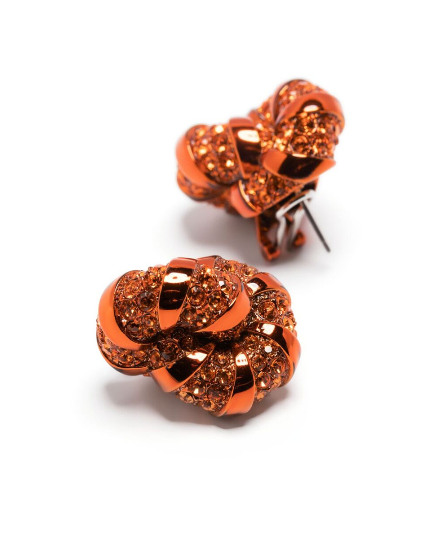 Lanvin Mélodie Rhinestone Earrings In Yellow