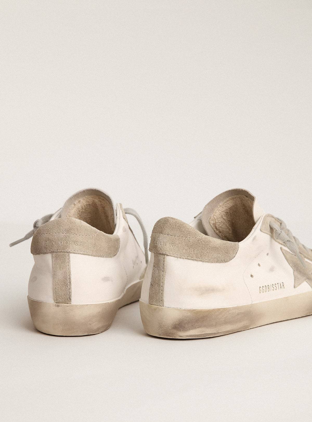 Golden Goose Womens Super-star With Gray Suede Star And Heel Tab In Brown