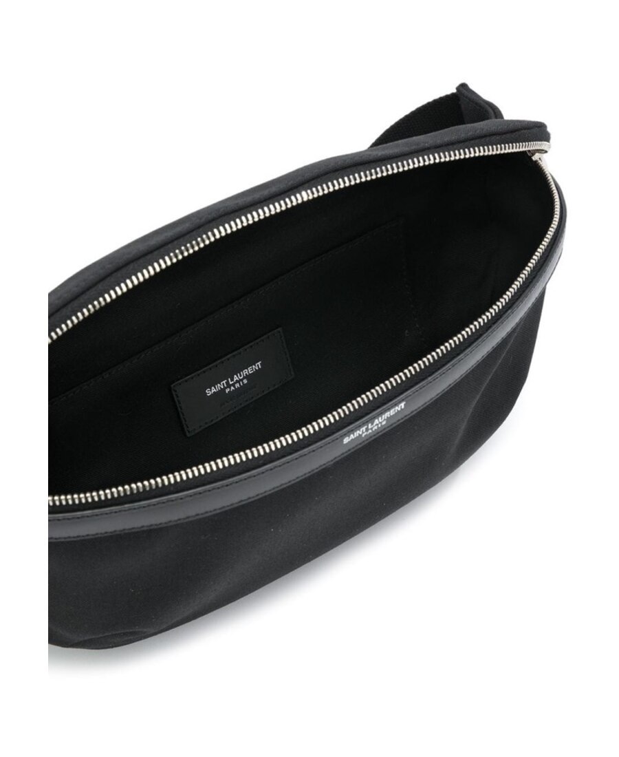 Saint Laurent Logo-lettering Belt Bag In Black