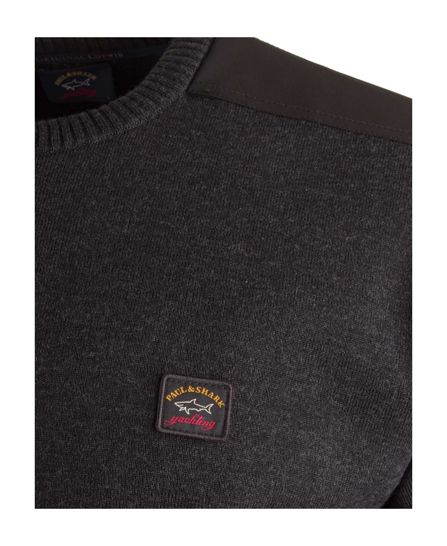 Paul & Shark Round-neck Sweater In Black