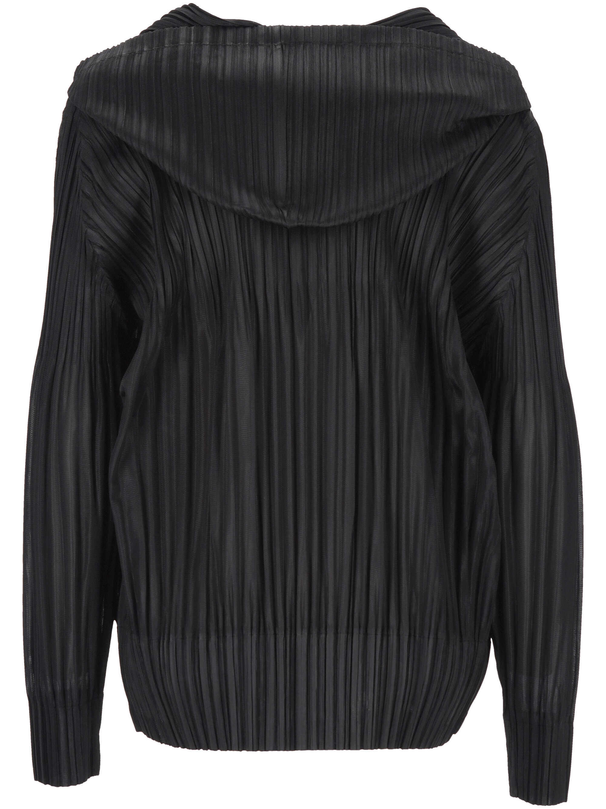 Issey Miyake Long-sleeved Casual Jacket In Black