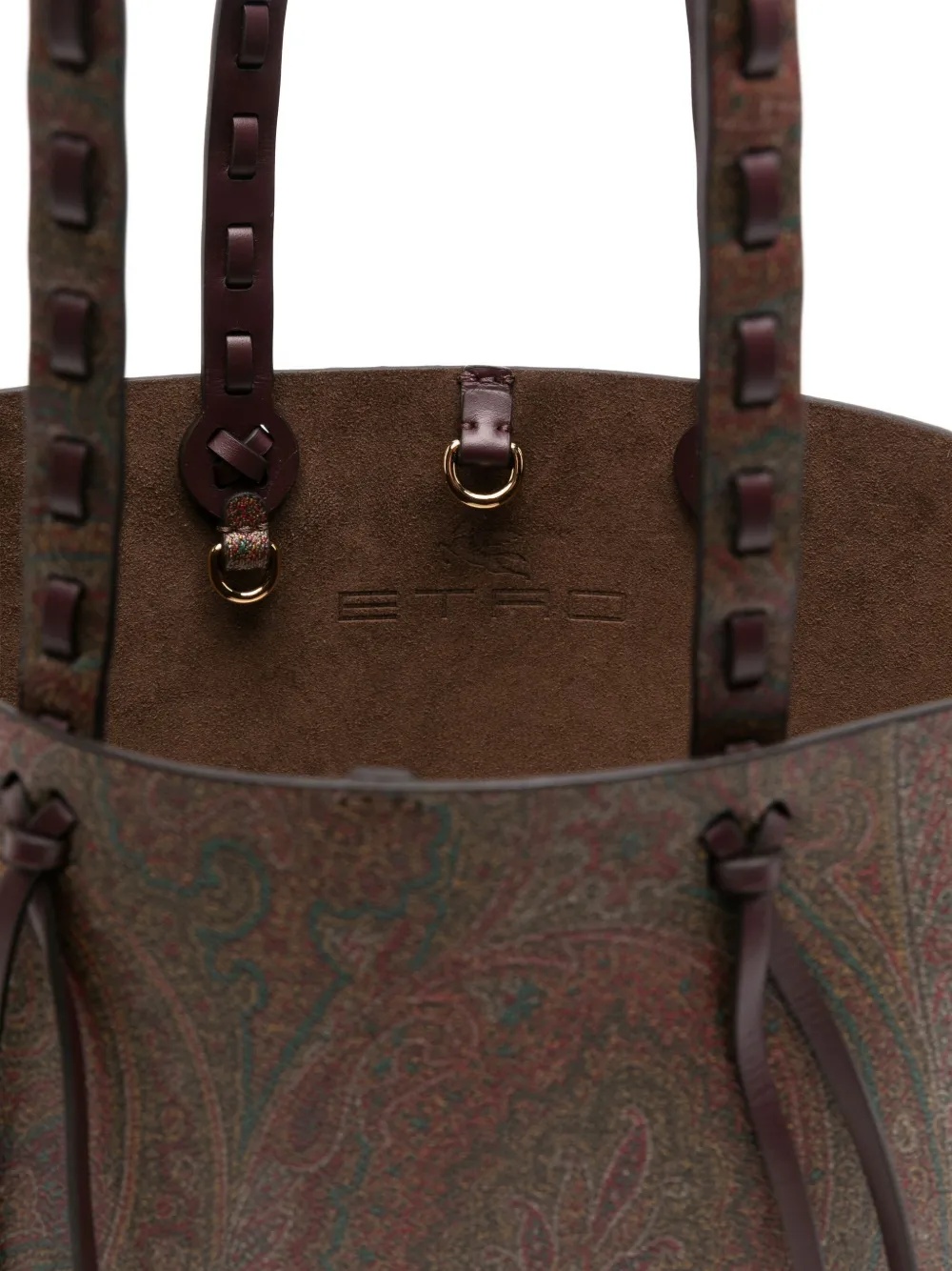 Etro Paisley-pattern Shoulder Bag In Brown