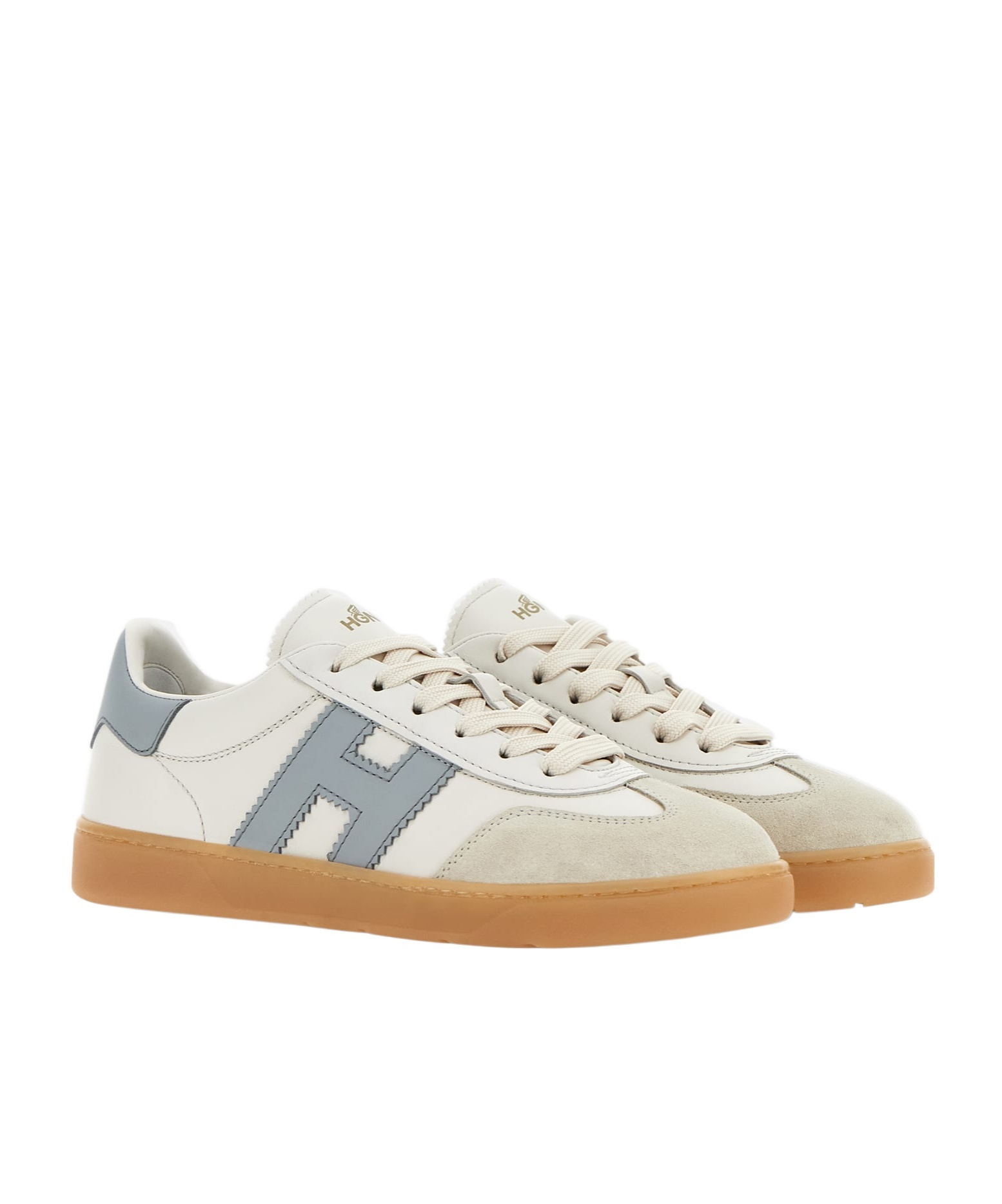 Hogan Cool Suede-trimmed Leather Sneakers In White