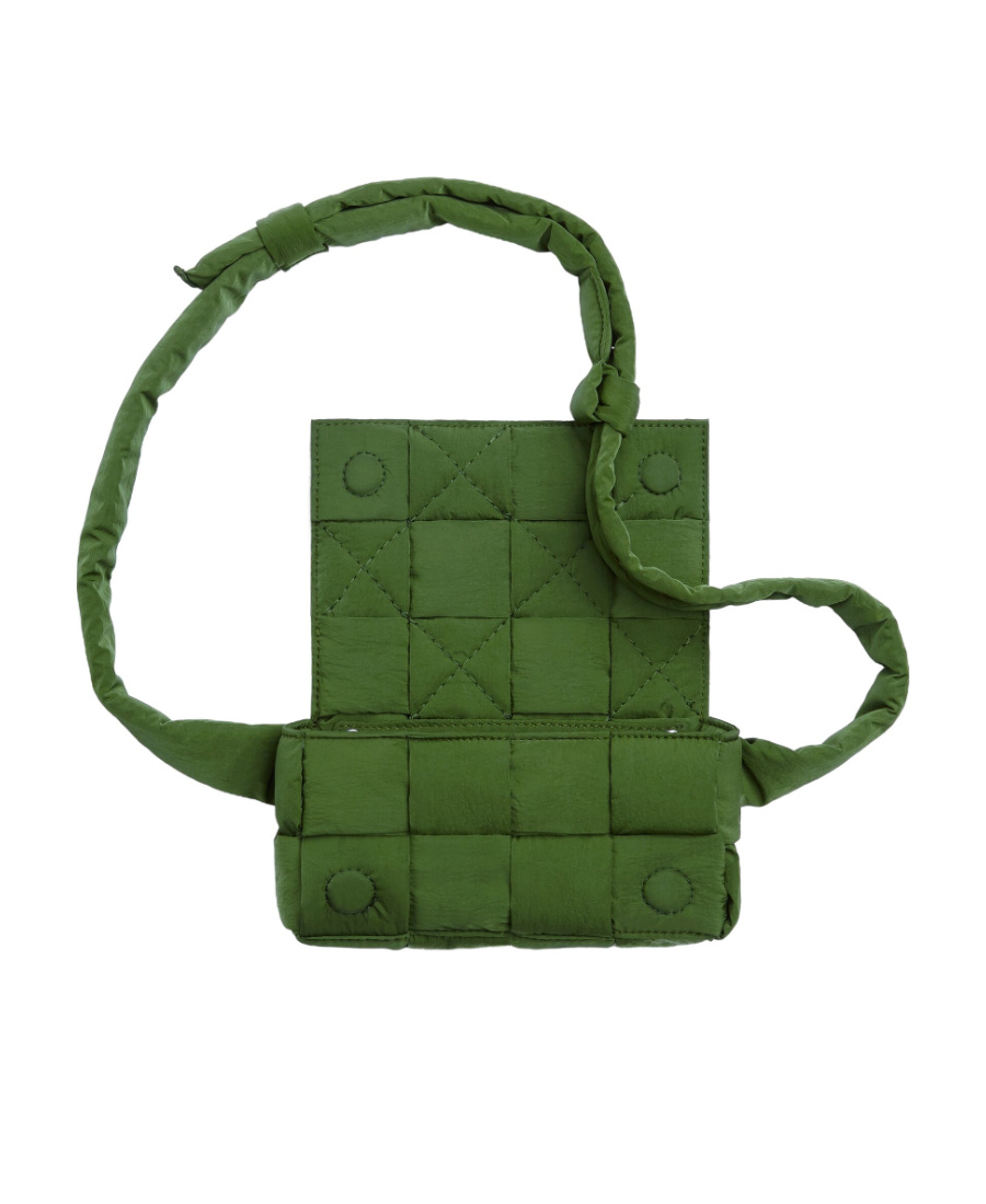 Bottega Veneta Padded Science And Technology Card Belt Waist Bag In Green