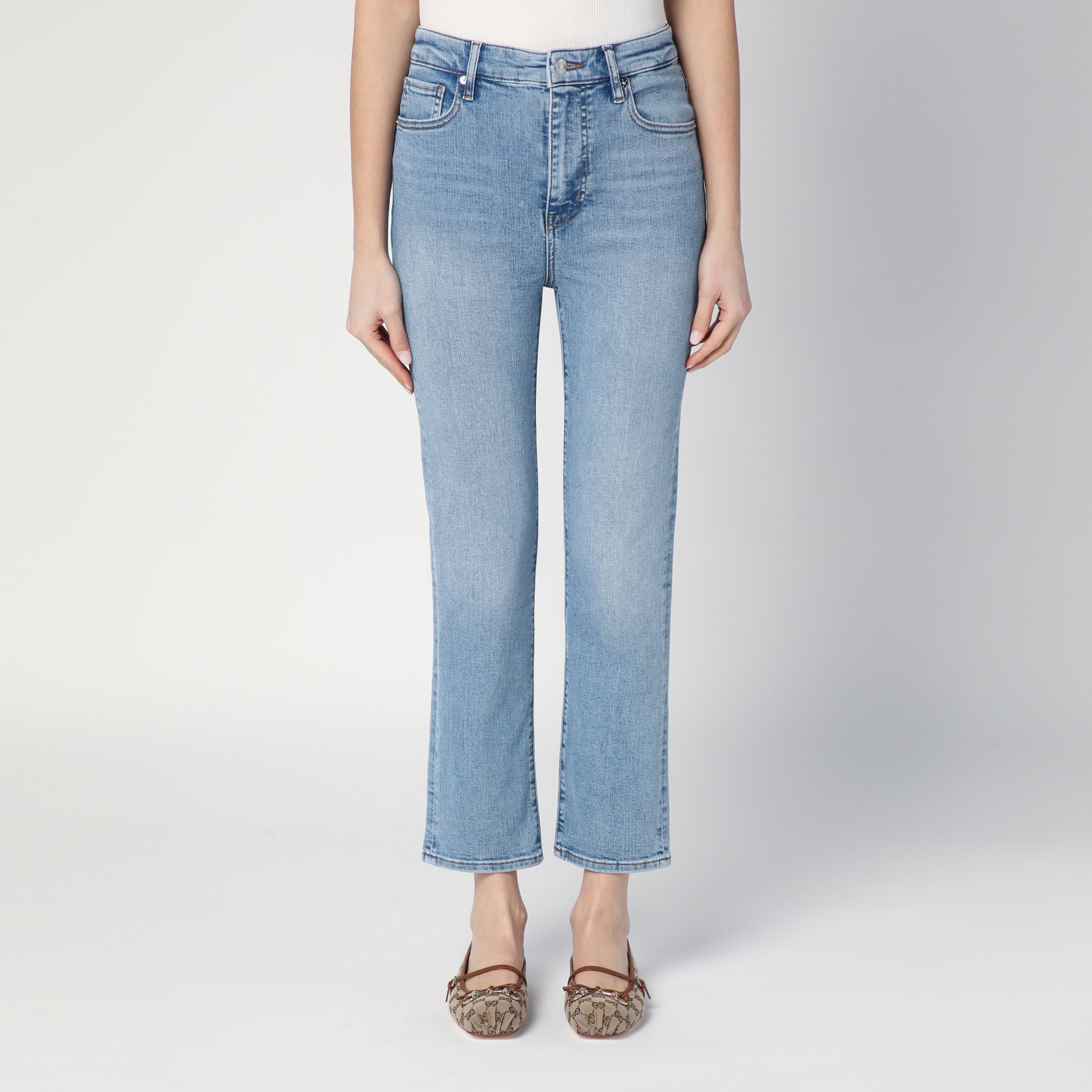 Frame The Pencil Jeans In Blue