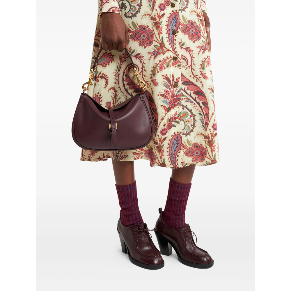 Etro Small Crossbody Bag With Adjustable Strap And Buckle Detail In Purple