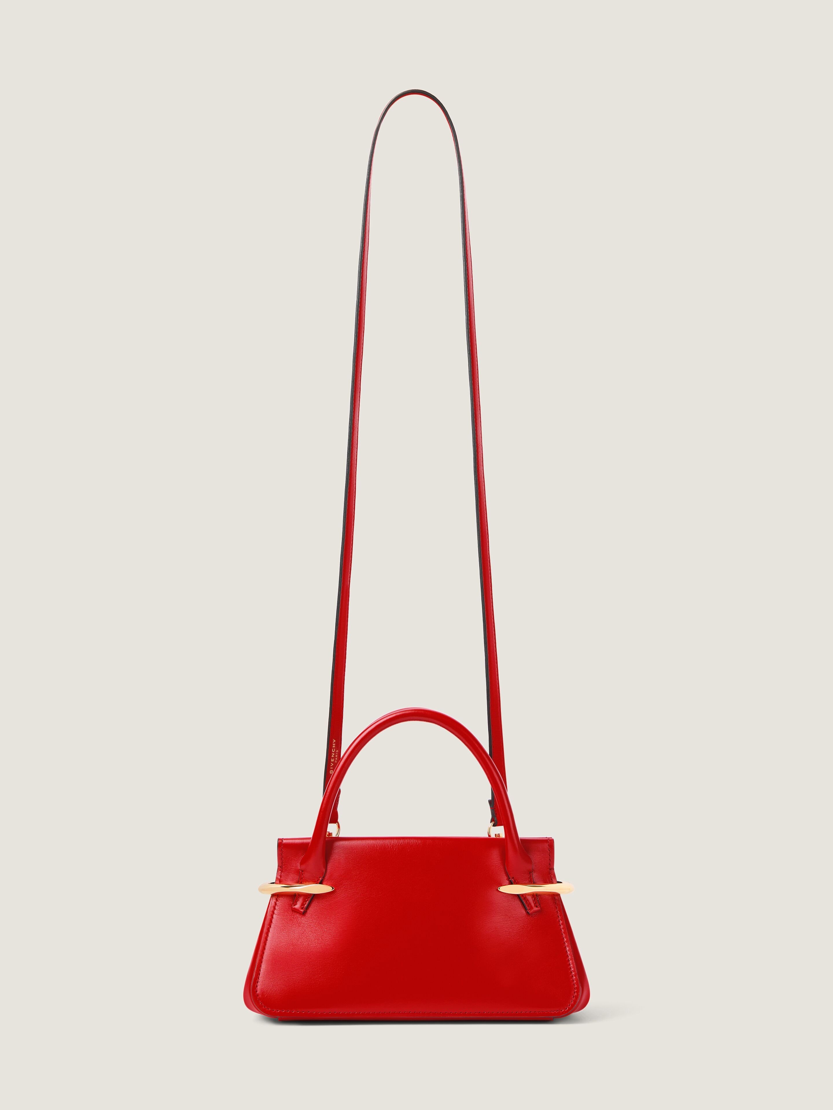 Givenchy Mini Pinch Bag In Leather In Red