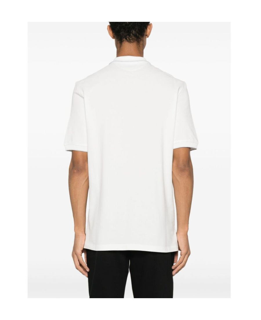Brunello Cucinelli Logo Cotton Polo Shirt In White