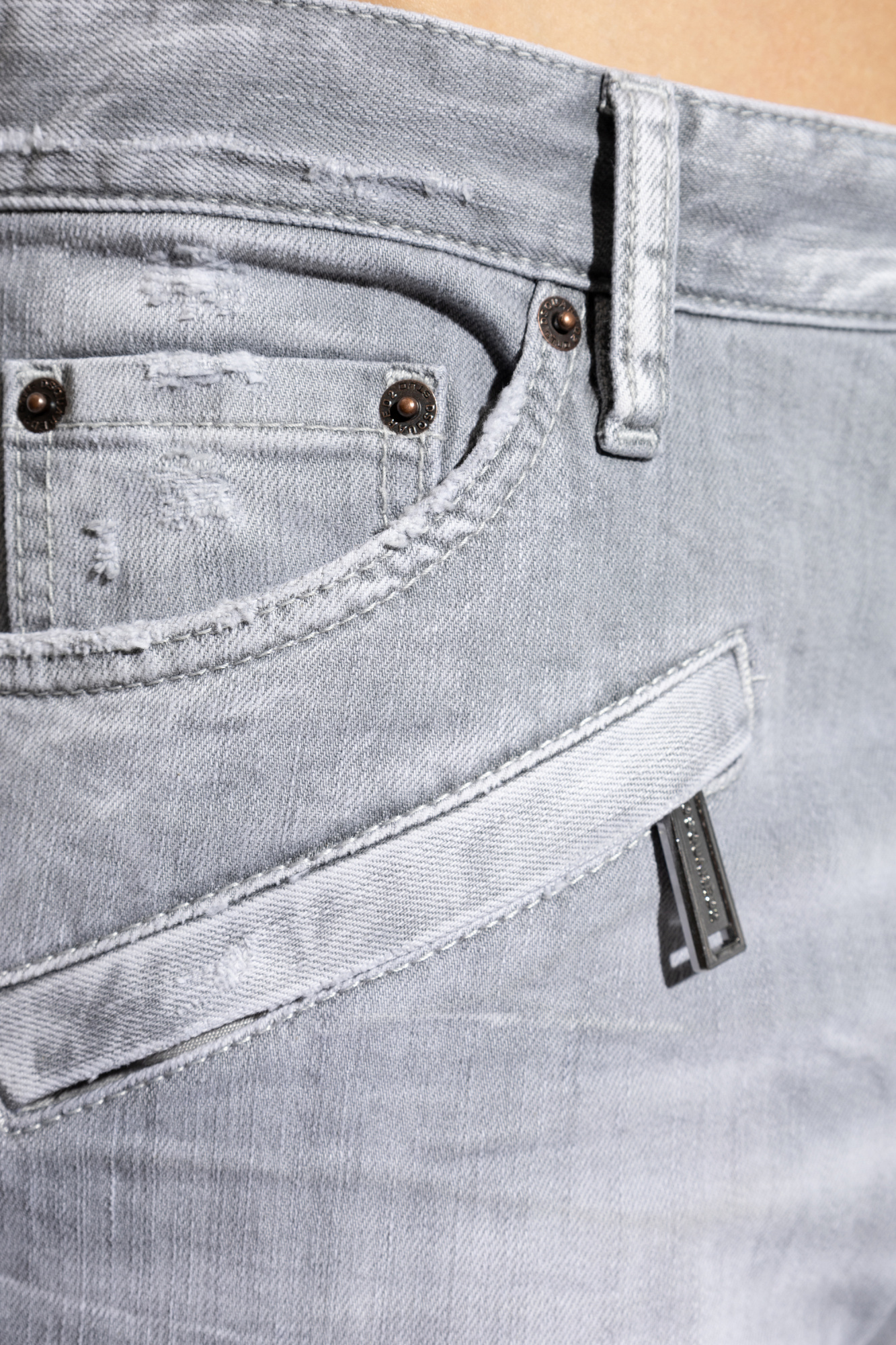 Dsquared2 Belt-loop Jeans In Gray