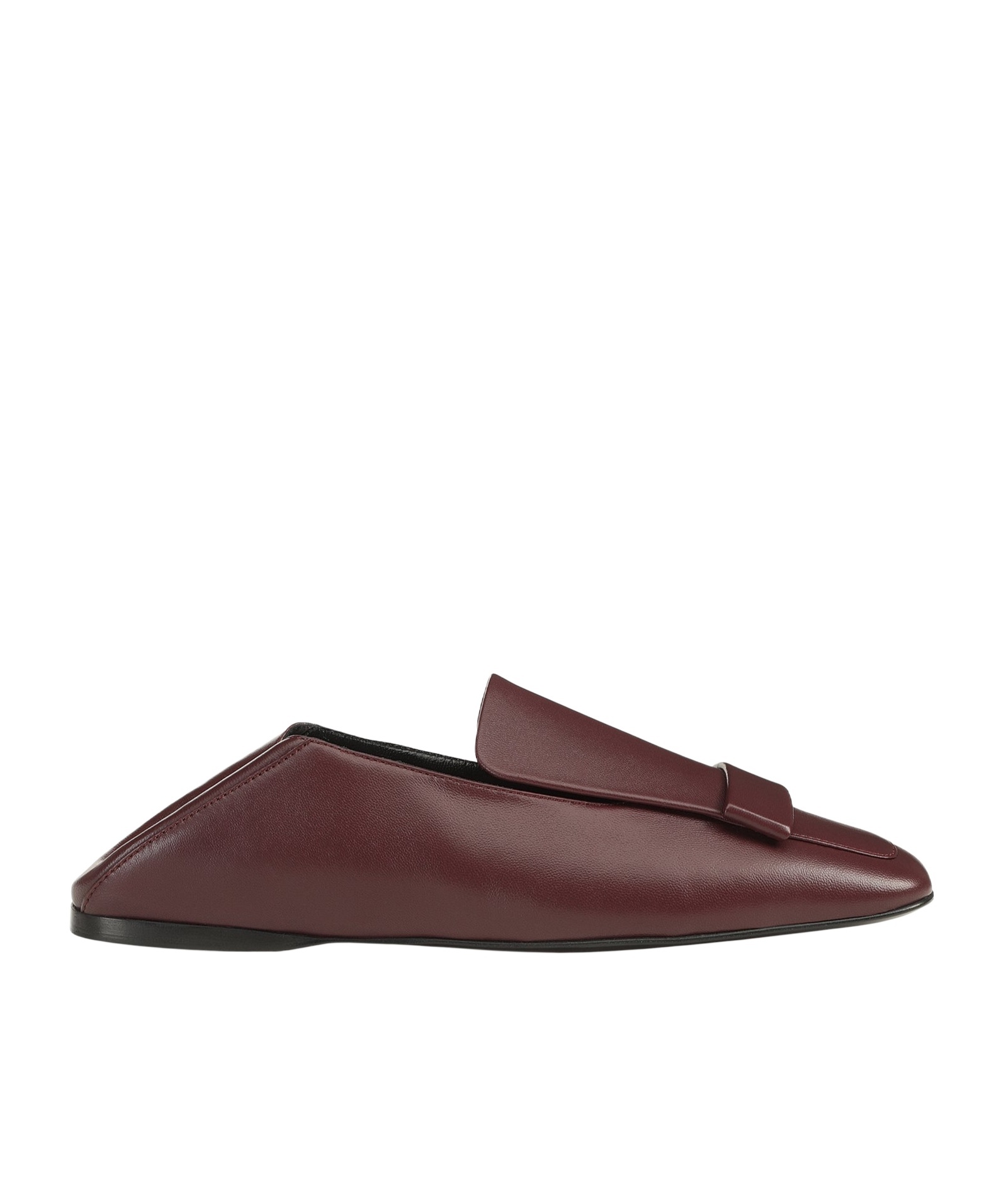 Sergio Rossi Square Head Loafer Shoes In Red