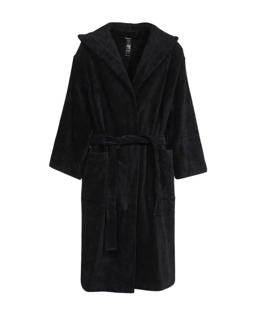 Dsquared2 Long-sleeved Waist Robe In Black