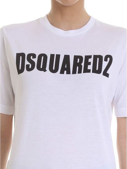 Dsquared2 Logo Printed T-shirt In White