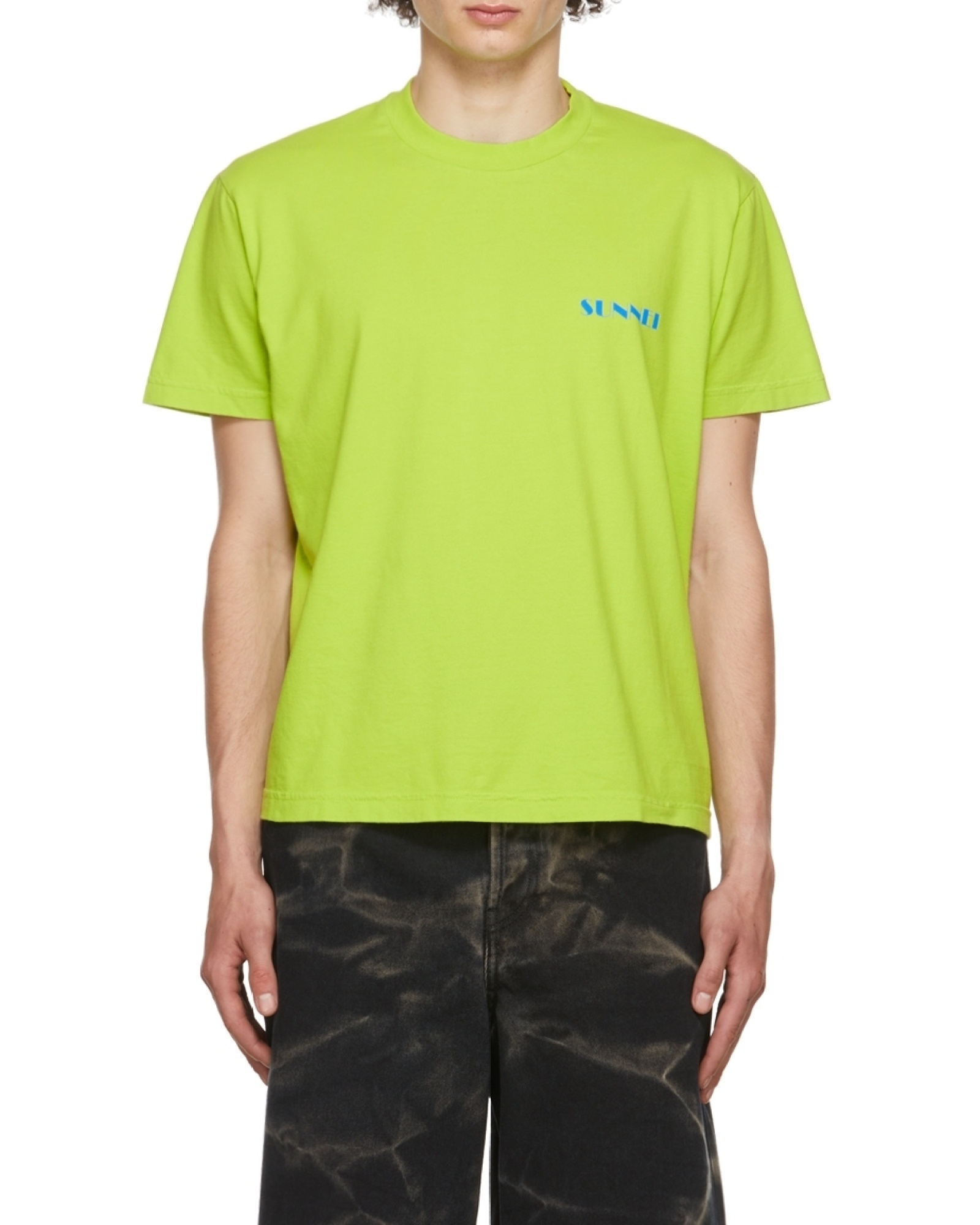 Sunnei Logo-print Cotton T-shirt In Green