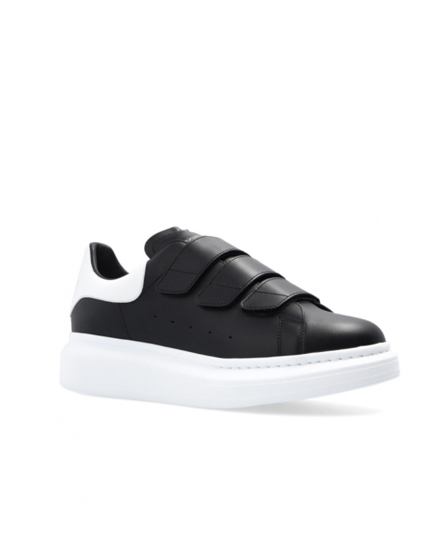 Alexander Mcqueen Touch-strap Low-top Sneakers In Black
