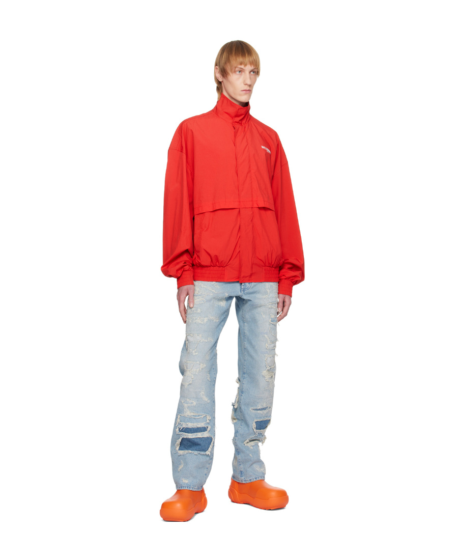 We11 Done Red Windproof Jacket In Red