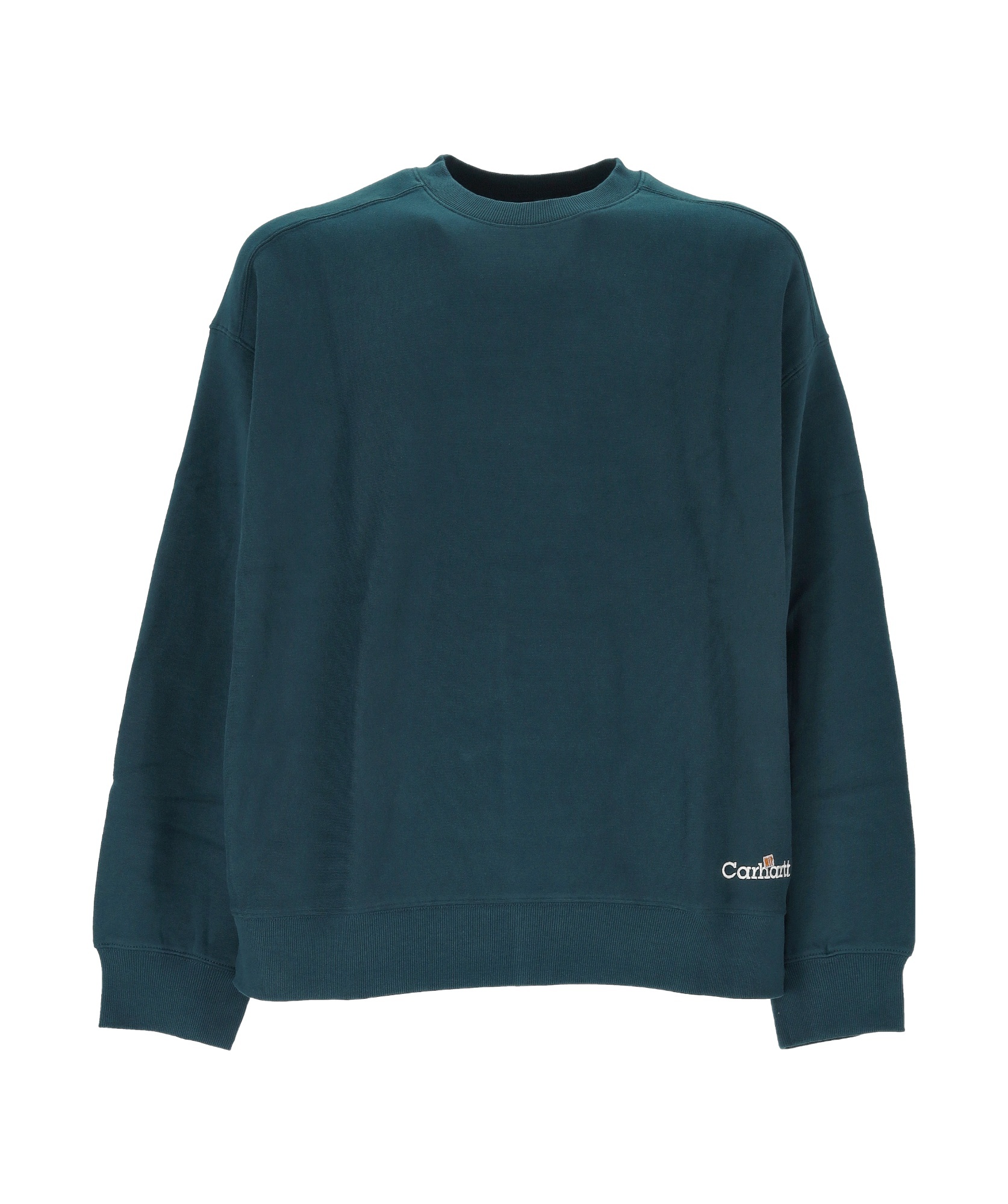 Carhartt Wip Label Script Balloon Cut Sweatshirt In Green