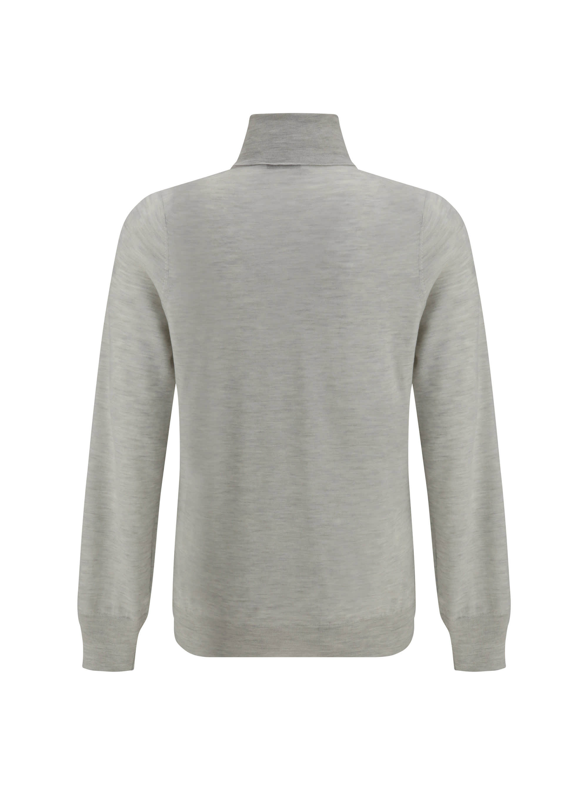 Brunello Cucinelli Cashmere Turtleneck Sweater In Neutral