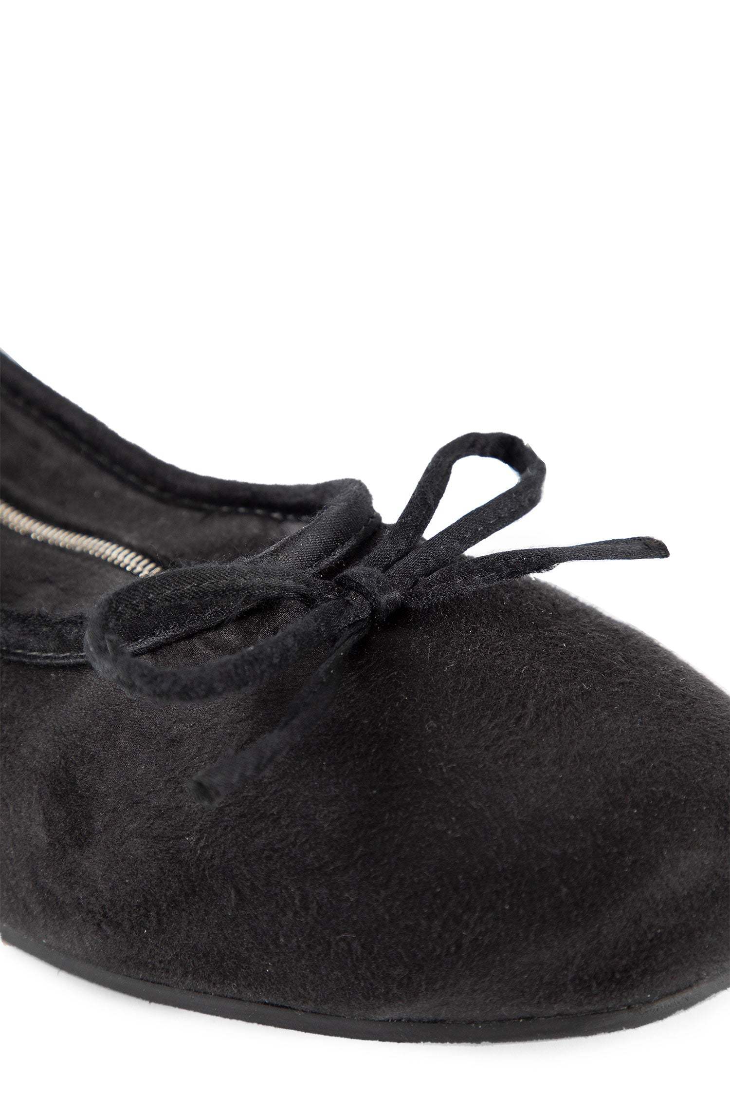 Balenciaga Leopold Satin Ballerina Shoes In Black