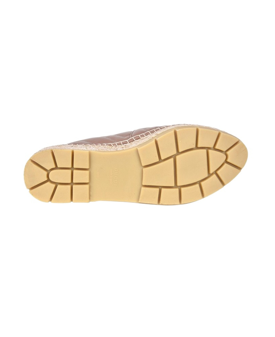 Gucci Gg Straw Platform Shoes In Nude