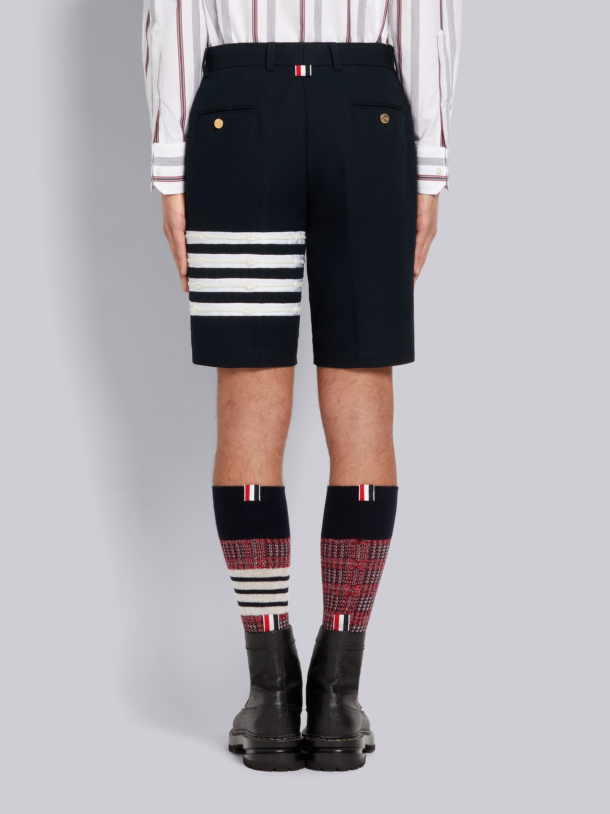 Thom Browne 4-bar Plain Weave Suiting Shorts In Black