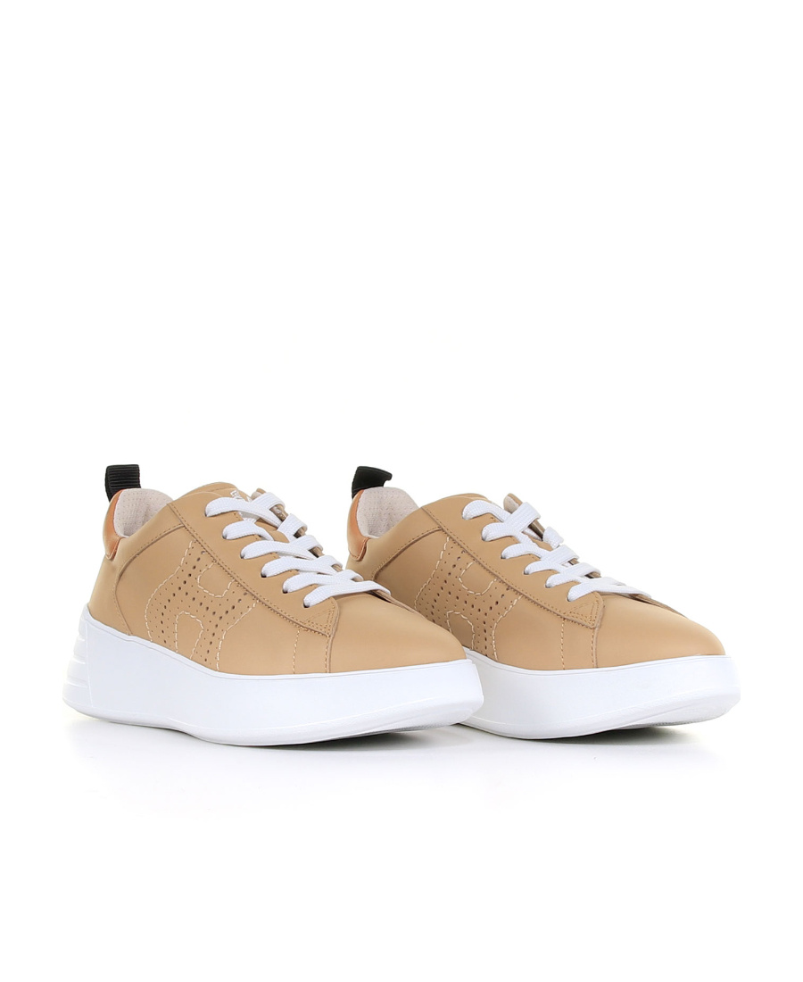 Hogan Tie Casual Sports Shoes In Nude