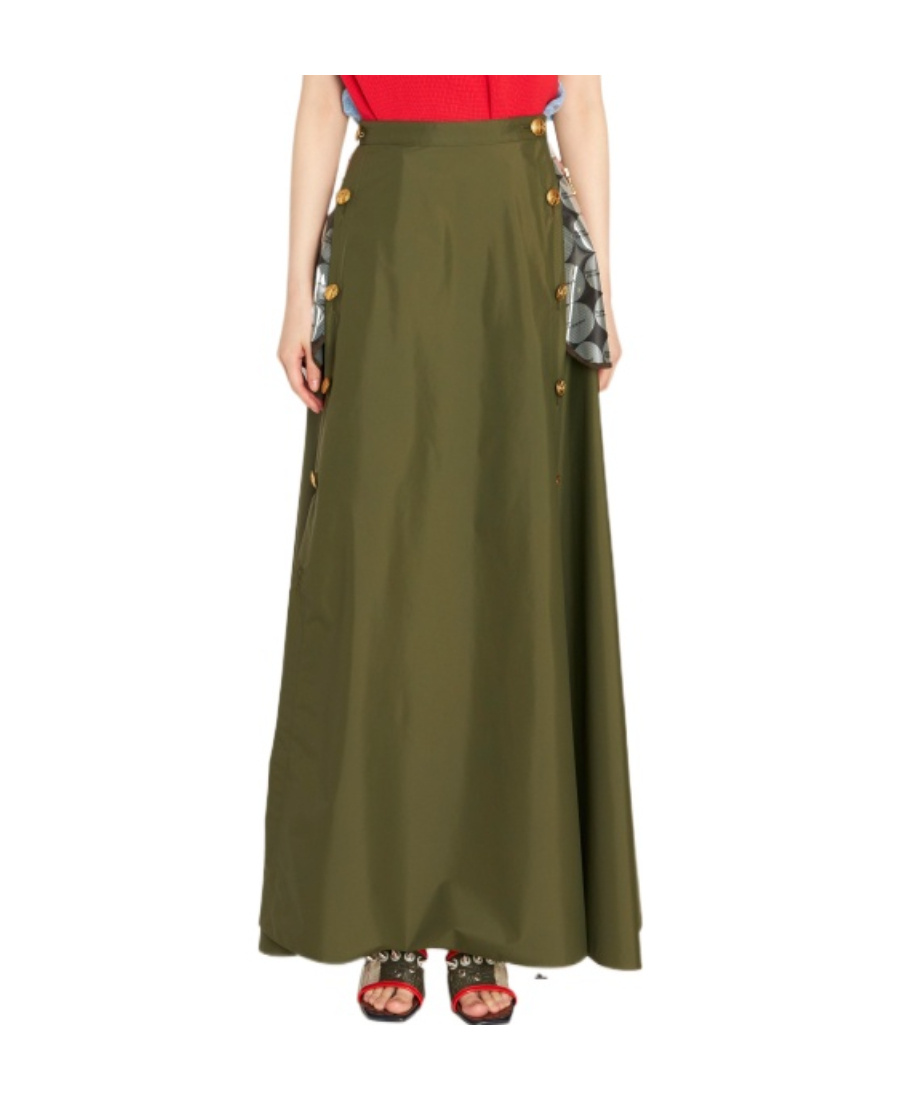 Kolor High Waist Skirt In Green