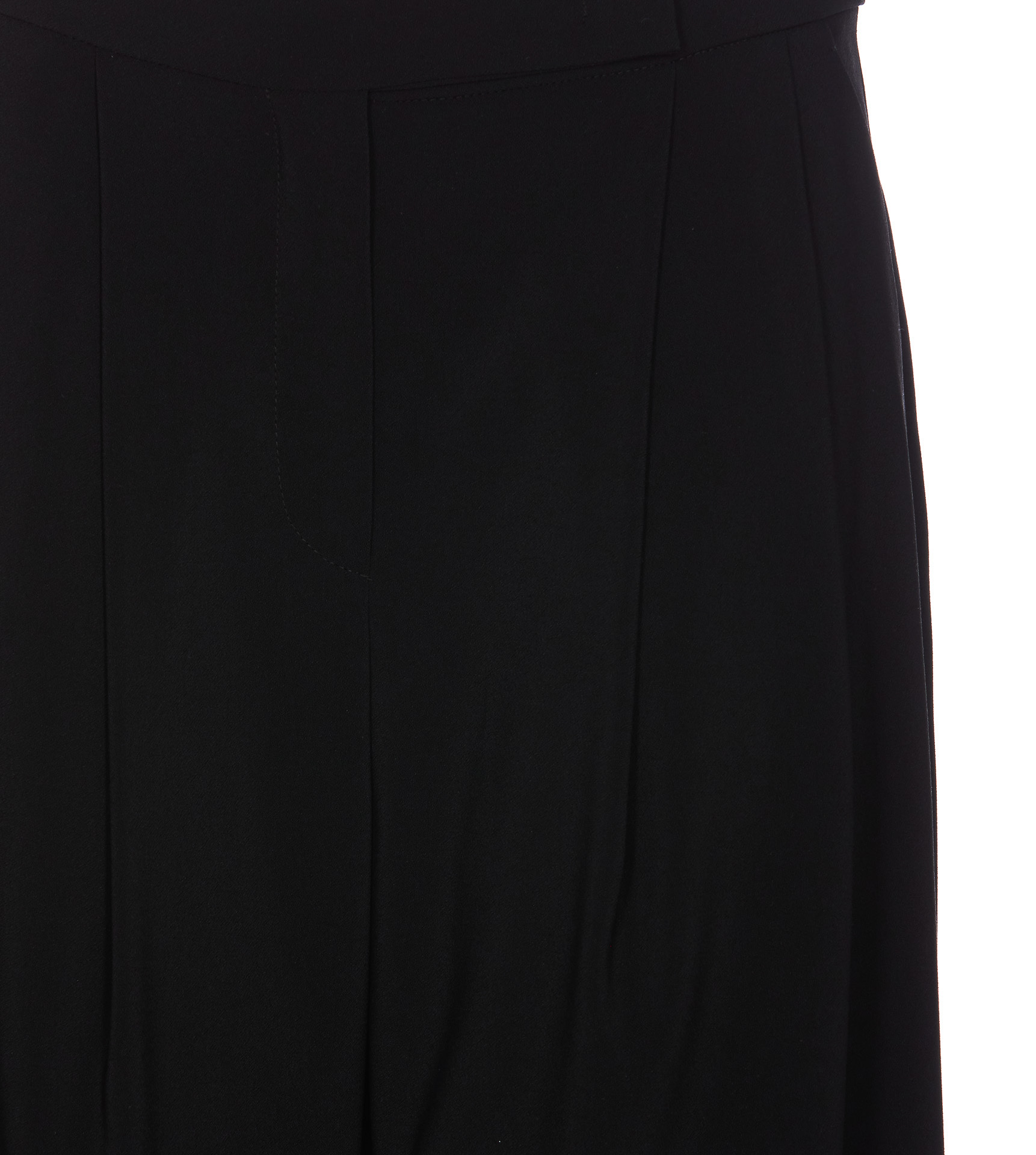 Pinko High-waisted Crepe Trousers In Black