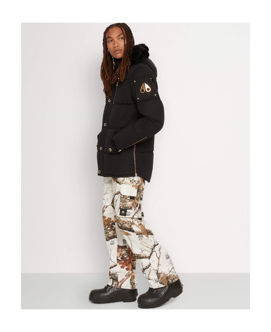 Moose Knuckles 3q Detachable-hood Padded Jacket In Black