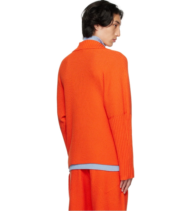Issey Miyake Orange Rustic Shirt In Orange