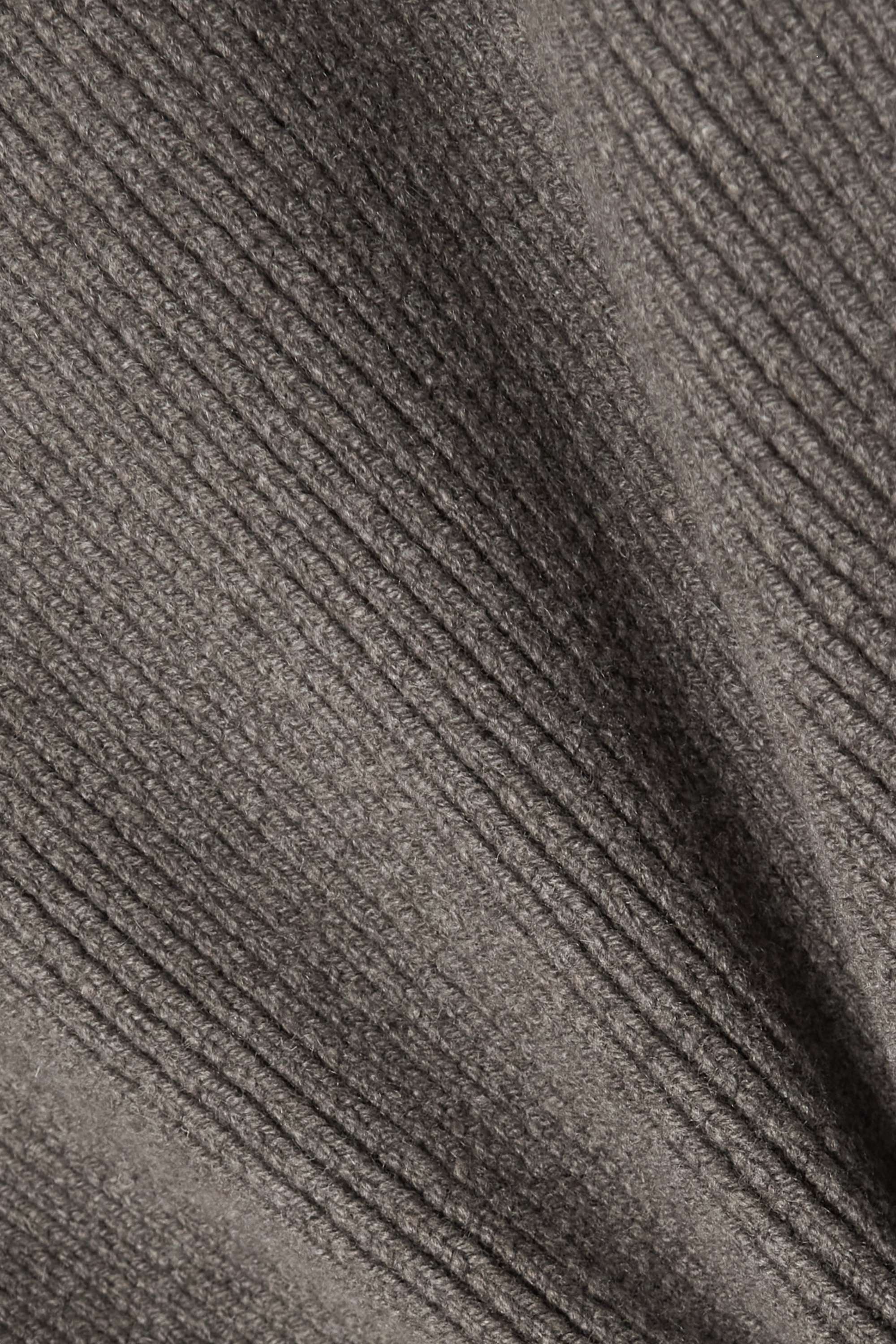 Rick Owens One-shoulder Ribbed-knit Jumper In Black