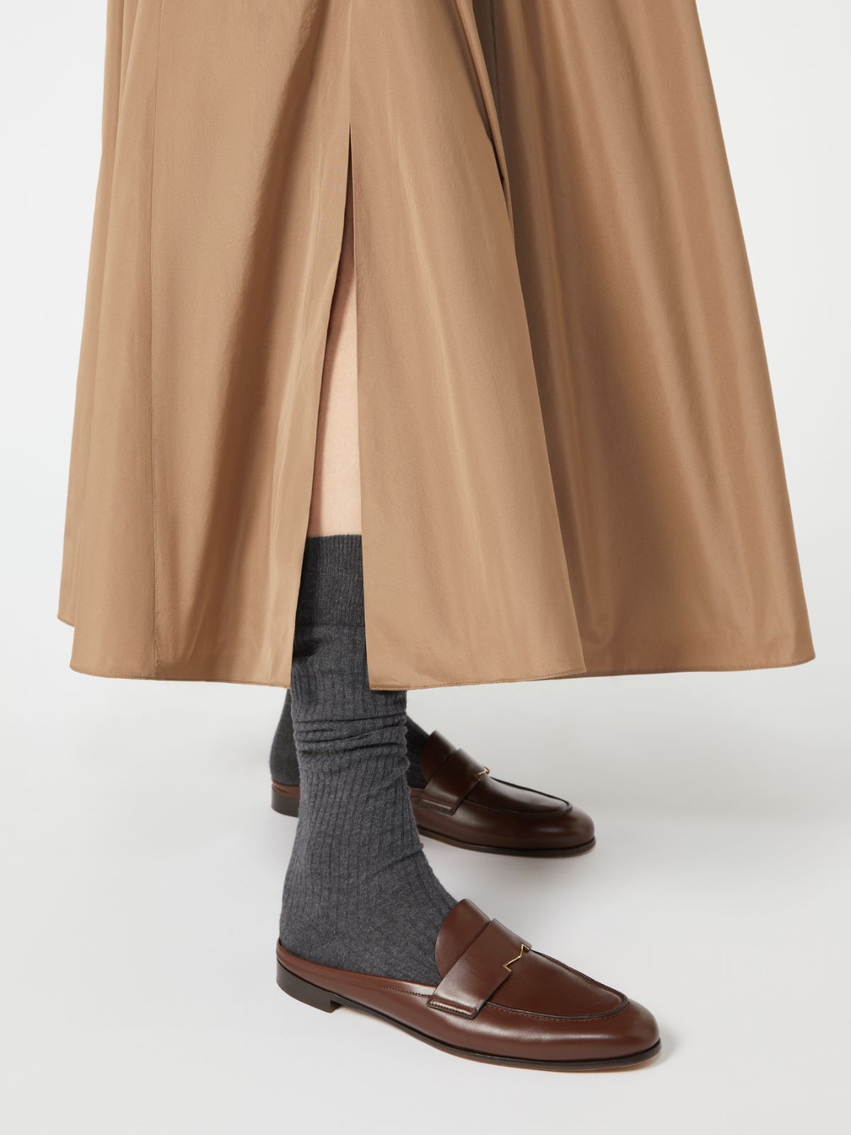 Max Mara Pleated Taffeta Skirt