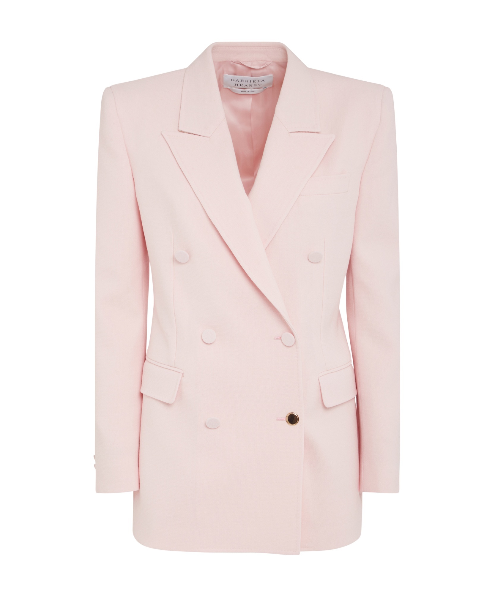 Shop Gabriela Hearst Long Sleeved Suit Jacket In Pink
