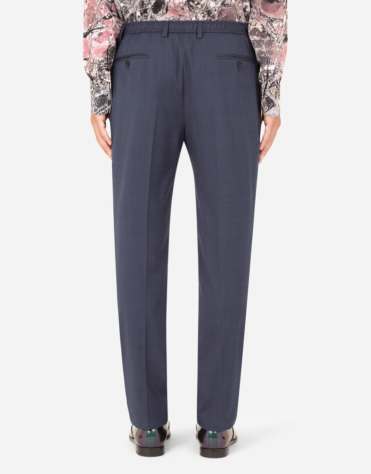 Dolce & Gabbana Check-print Cropped Trousers In Black