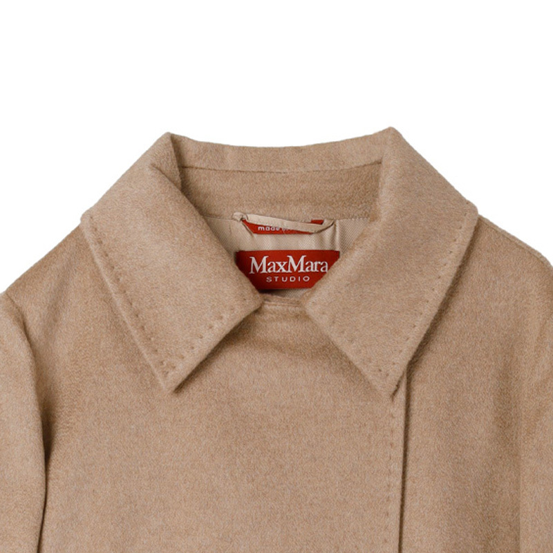 Max Mara Madame Virgin Wool And Ecru Cashmere Coat In Nude