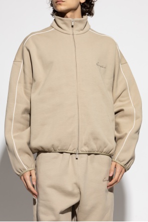 Essentials Zip-up Track-detail Sweatshirt In Neutral